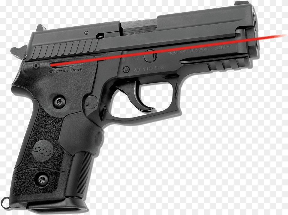 Crimson Trace Lasergrips Red Laser Sig Beretta Compact Black, Firearm, Gun, Handgun, Weapon Free Png