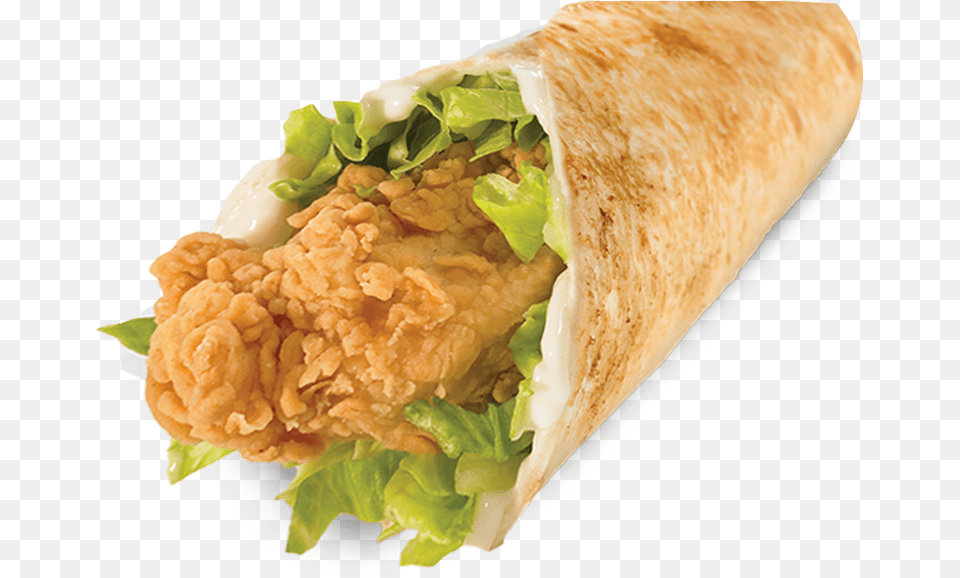 Crispy All White Meat Chicken Tender With Crisp Lettuce Chicken Strip Wrap, Burger, Food, Sandwich Wrap, Burrito Png Image