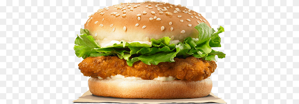 Crispy Chicken Burger Chicken Patty Burger King, Food Free Transparent Png