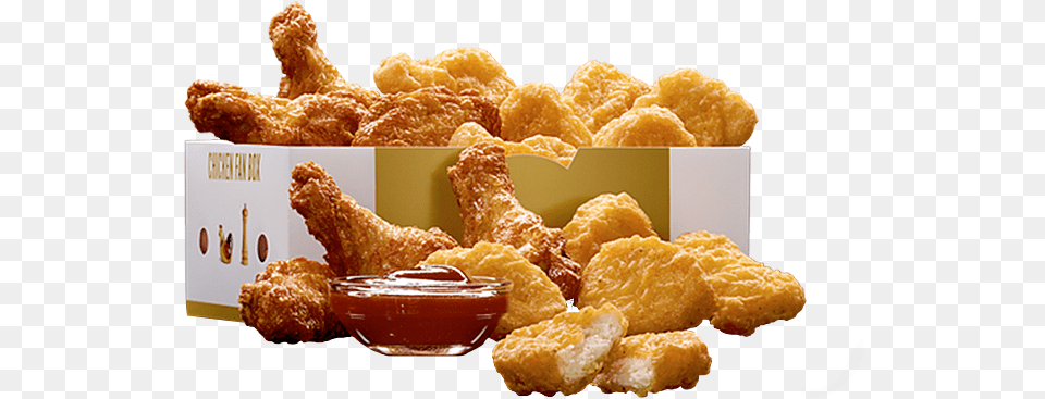 Crispy Chicken Mcnuggets And 6 Mcwings Chicken Box Mcdonalds Preis, Food, Fried Chicken, Nuggets, Ketchup Png Image