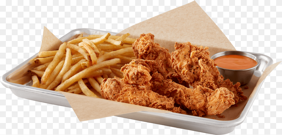 Crispy Fried Chicken, Food, Fried Chicken, Fries Png Image