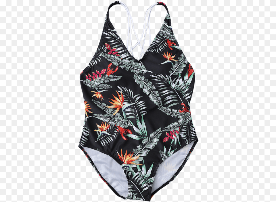 Criss Cross Leaf Print Swimwear Tomtop V2674us D07 Dlp Projector 16gb Tablet Pc Android, Bikini, Clothing, Vest Free Png