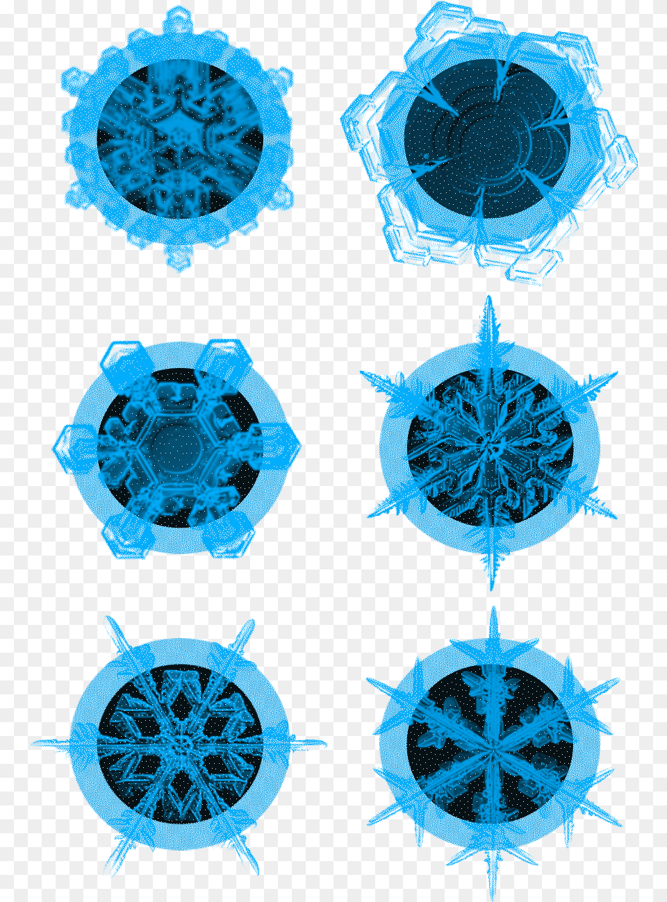 Cristal Azul Copo De Nieve Invierno Flor Hielo Circle, Machine, Spoke, Accessories, Wheel Free Png Download