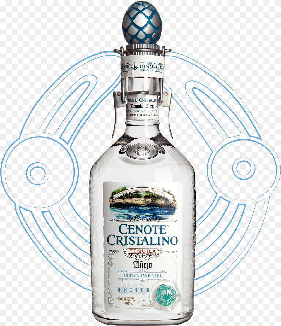 Cristalino Cenote Cristalino Anejo Tequila, Alcohol, Beverage, Liquor Png Image