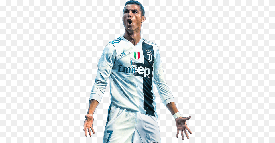 Cristiano Ronaldo, Shirt, Person, Clothing, Face Png