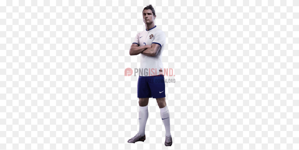 Cristiano Ronaldo An Image With Background Football Player, Clothing, Shirt, Shorts, Boy Free Png