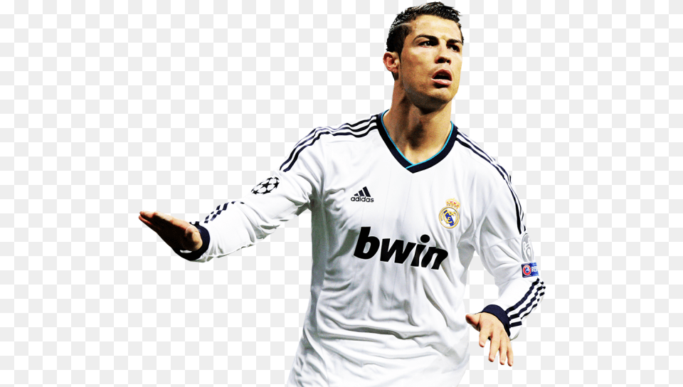 Cristiano Ronaldo Clipart Real Madrid, Person, Shirt, People, Head Free Transparent Png