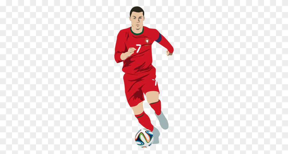 Cristiano Ronaldo Football Cartoon, Ball, Soccer Ball, Soccer, Sport Png