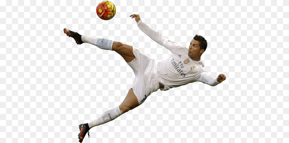 Cristiano Ronaldo Kick, Sphere, Adult, Person, Man Free Png Download