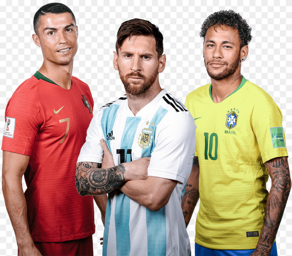 Cristiano Ronaldo Lionel Messi Amp Neymarrender Ronaldo And Messi And Neymar, Arm, Body Part, Person, Wristwatch Png