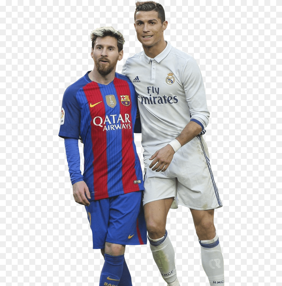 Cristiano Ronaldo Lionel Messi Clipart, Clothing, Shirt, Person, People Free Png Download