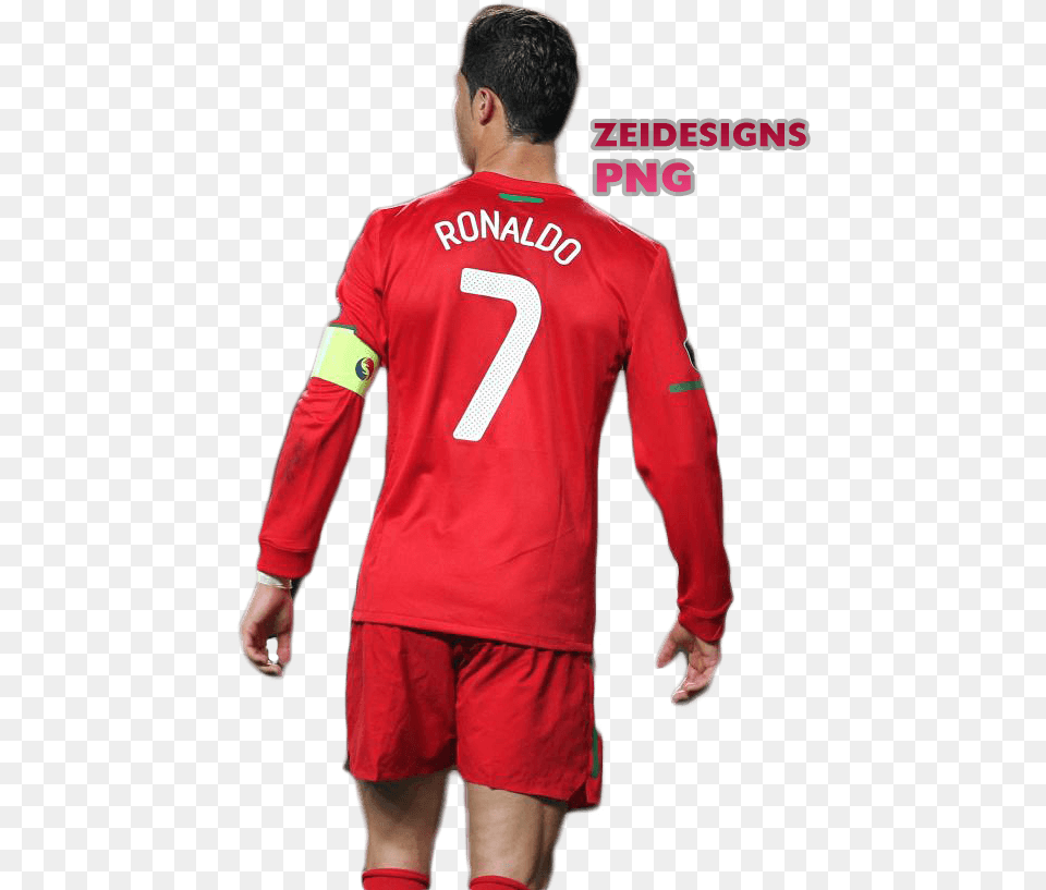 Cristiano Ronaldo Portugal Captain By Zeidroid Football Player, Clothing, Shirt, Shorts, Adult Free Transparent Png