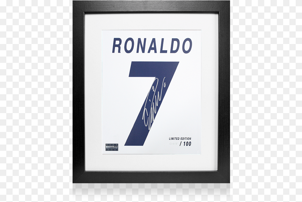 Cristiano Ronaldo Signed Real Madrid Shirt Print In Printing, Sign, Symbol, Text Free Transparent Png
