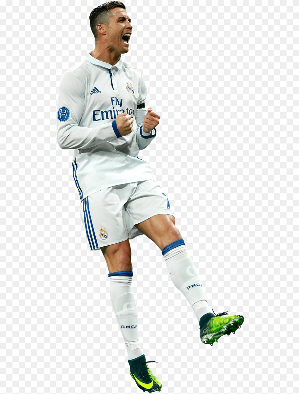 Cristiano Ronaldo Winner Real Madrid Clipart Cristiano Ronaldo 2017, Person, Shorts, Body Part, Clothing Free Png