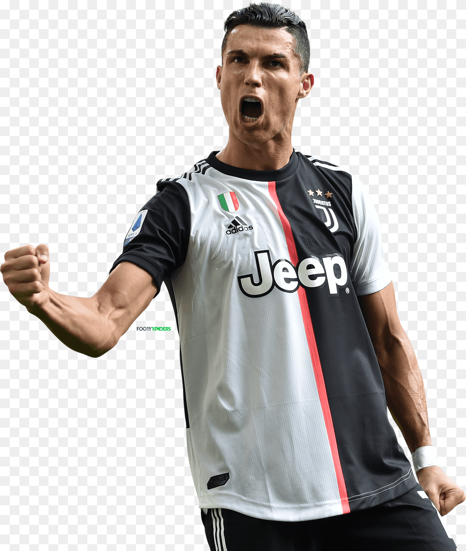 Cristiano Ronaldorender Cristiano Ronaldo 2019, Shirt, Person, Head, Hand Free Png Download