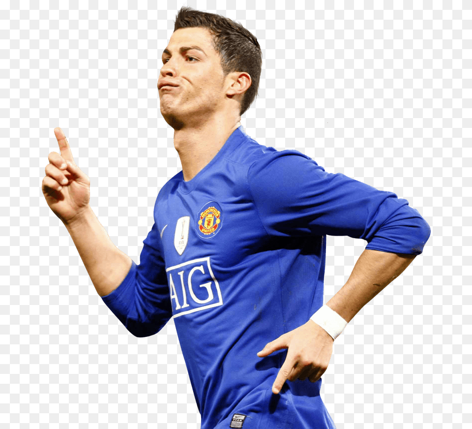 Cristiano Ronaldorender Soccer Player, Shirt, Person, Neck, Head Free Png