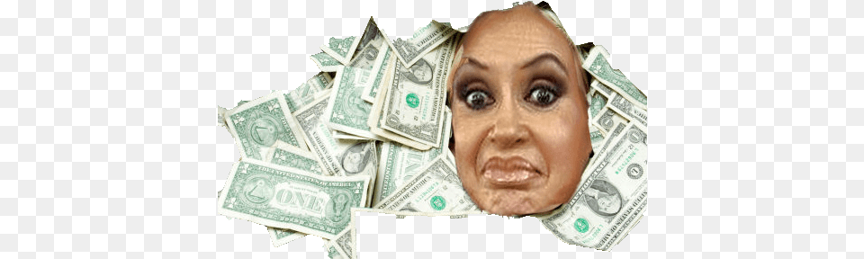 Cristina Llena De Dolares Money, Dollar, Adult, Female, Person Free Transparent Png