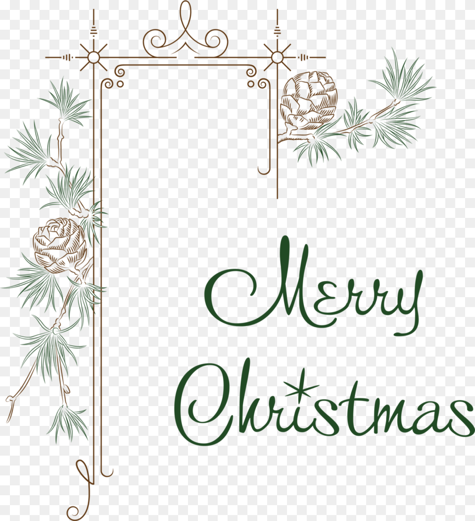 Cristmas Nadpis Merry Christmas, Conifer, Plant, Tree, Larch Free Png
