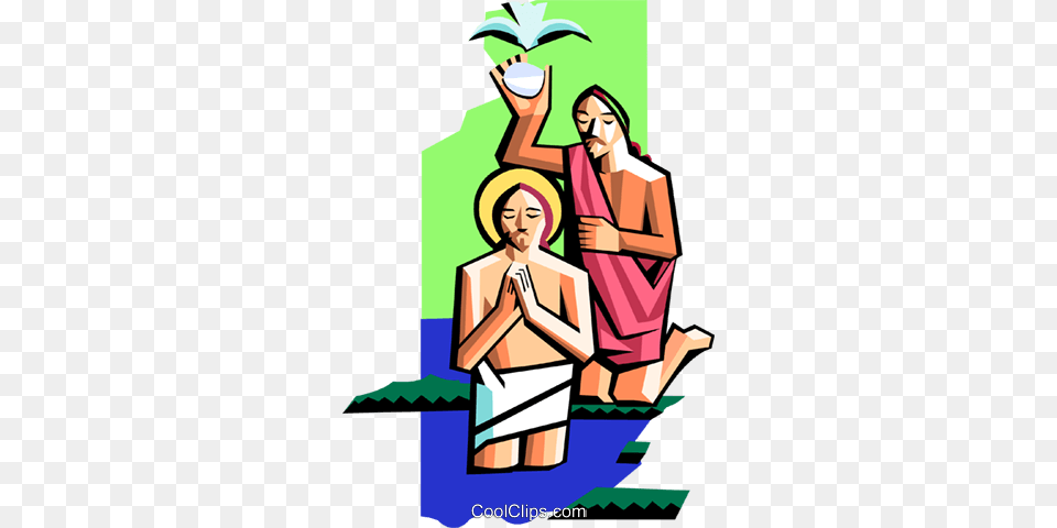 Cristo Com Batista Livre De Direitos Vetores Clip Art, Book, Comics, Publication, Adult Png Image