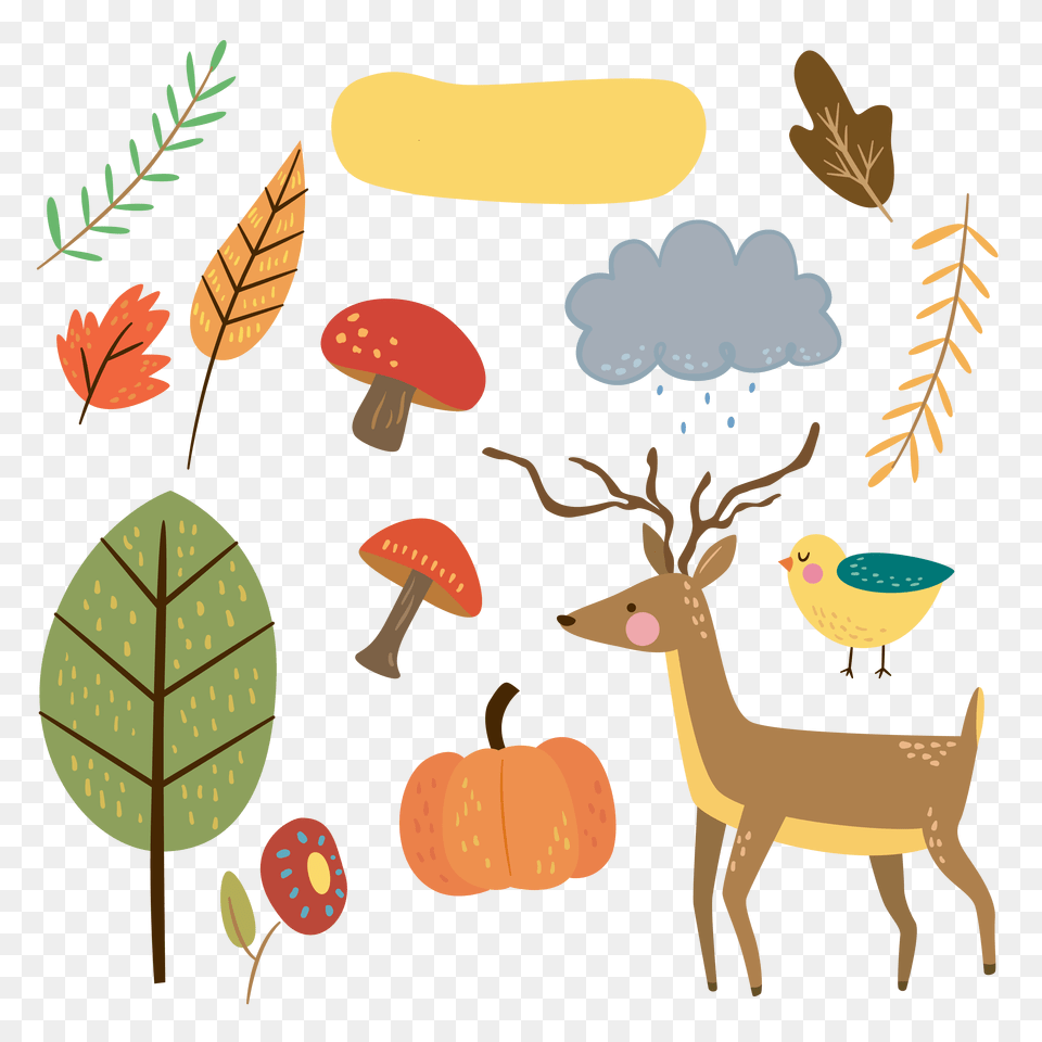Critter Autumn Planner Stickers And Clip Art, Animal, Mammal, Wildlife, Deer Free Png Download