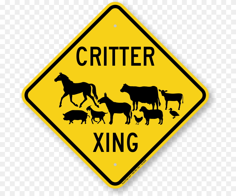 Critter Xing Animal Crossing Sign Animal Crossing Sign, Symbol, Road Sign, Pig, Mammal Free Png Download