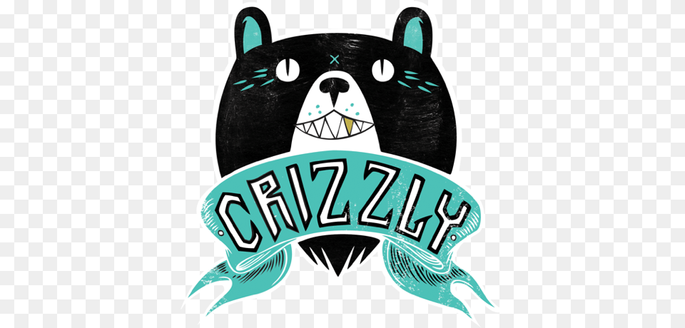 Crizzly Big Gigantic And Daft Phunk The House Of Blues Crizzly Logo, Sticker, Animal, Mammal Png Image