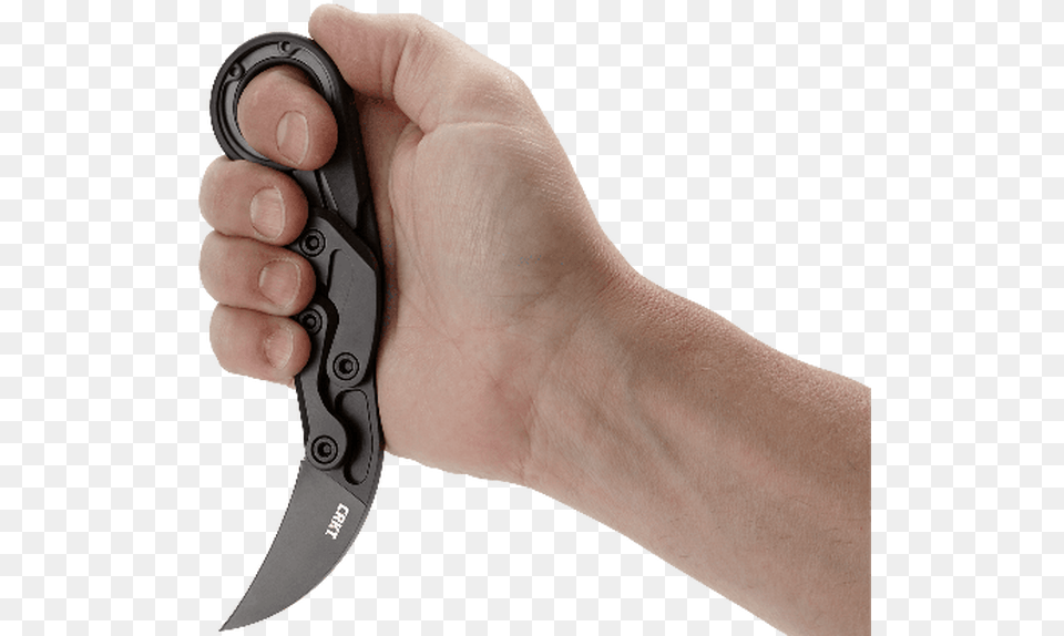 Crkt Provoke Kinematic Folding Karambit Knife, Weapon, Blade, Person, Man Png Image
