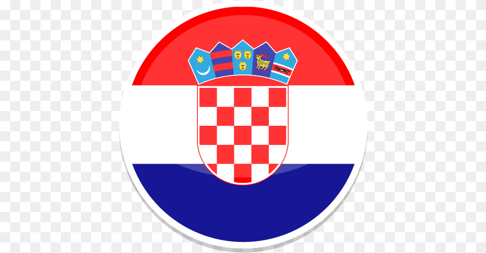 Croatia Icon Myiconfinder Croatia Flag Circle, Logo, Badge, Symbol, Armor Free Png