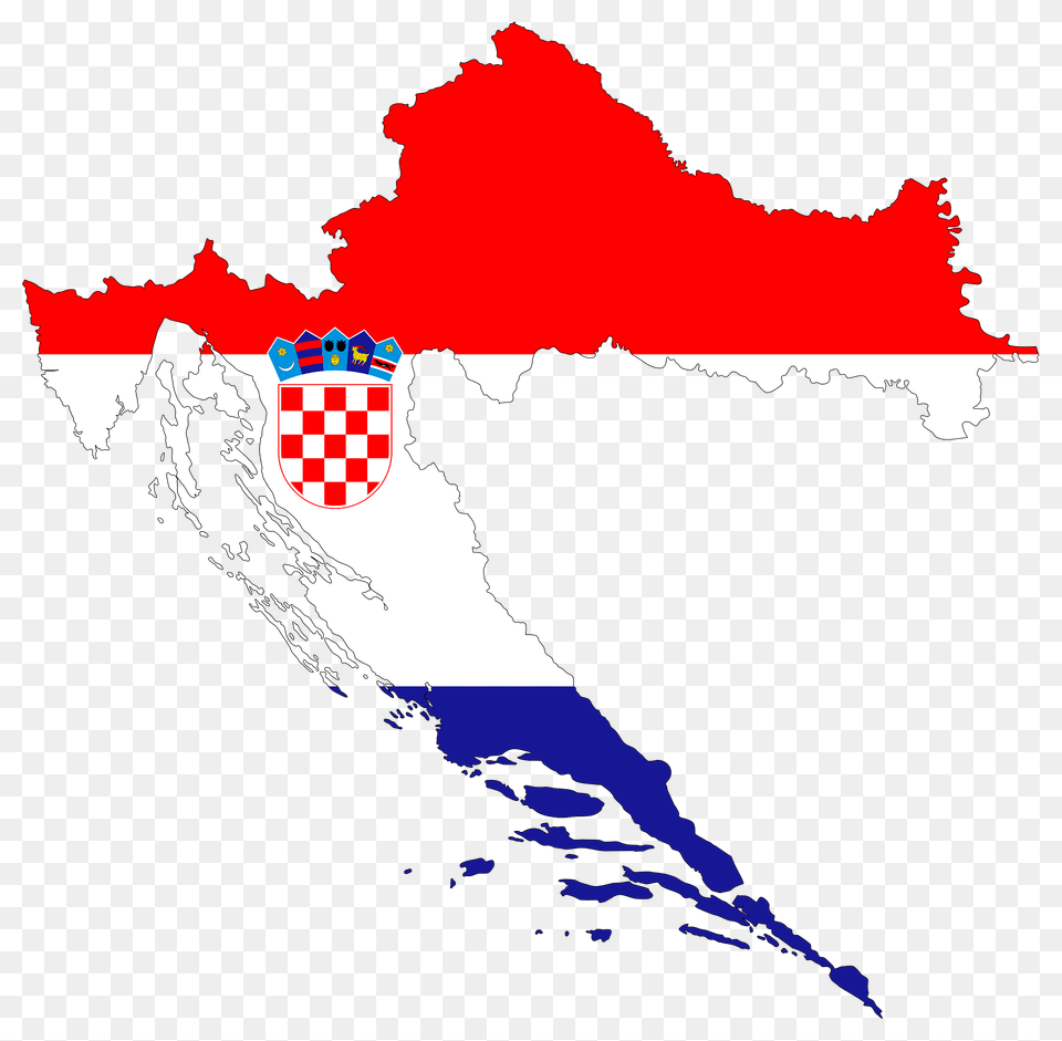 Croatia Map Flag With Stroke Clipart, Mountain, Nature, Outdoors, Sea Free Transparent Png