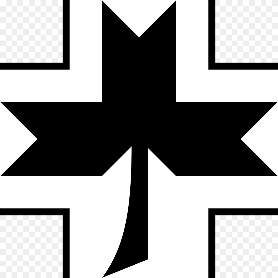 Croatian Roundel Ww2 Clipart, Star Symbol, Symbol, Cross Png