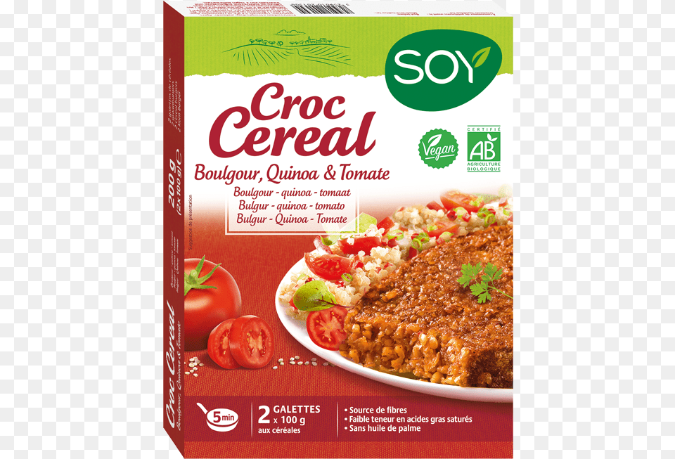 Croc Cereal Boulgour Quinoa Tomates Bio, Advertisement, Poster, Food, Lunch Free Transparent Png