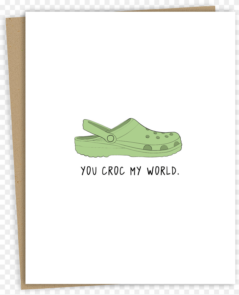 Croc My World Card Paper, Clothing, Footwear, Shoe Png