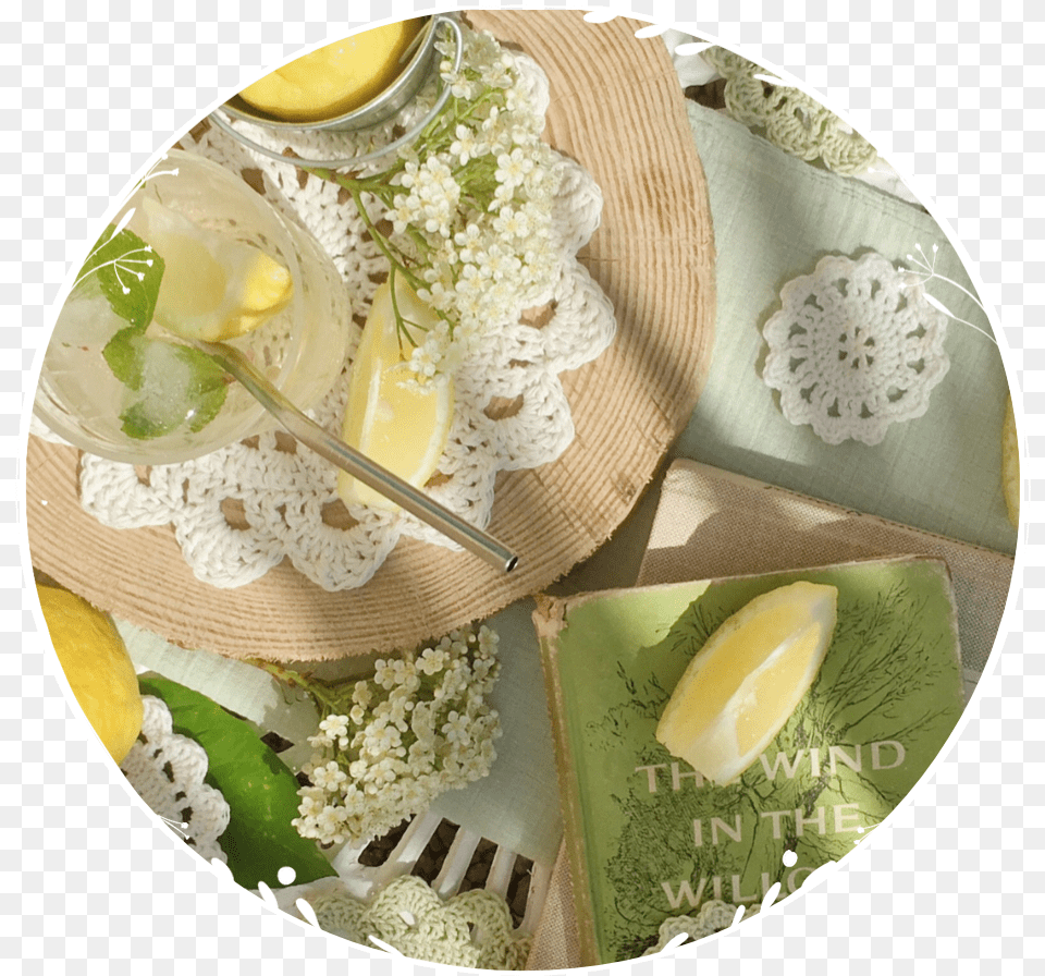 Crochet Coaster Or Doily Pattern For Summer Garden Egg Salad, Food, Meal, Dish, Cutlery Png Image