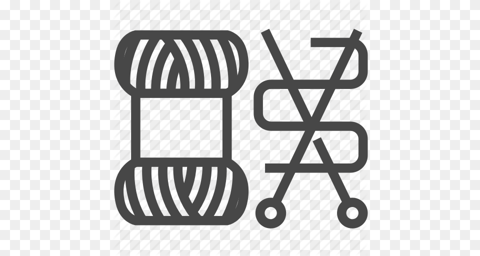 Crochet Equipment Hook Needle Sewing Yarn Icon, Machine, Spoke, Coil, Spiral Free Png
