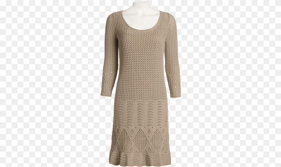 Crochet Fit And Flare Dress Polka Dot, Clothing, Knitwear, Sweater Png