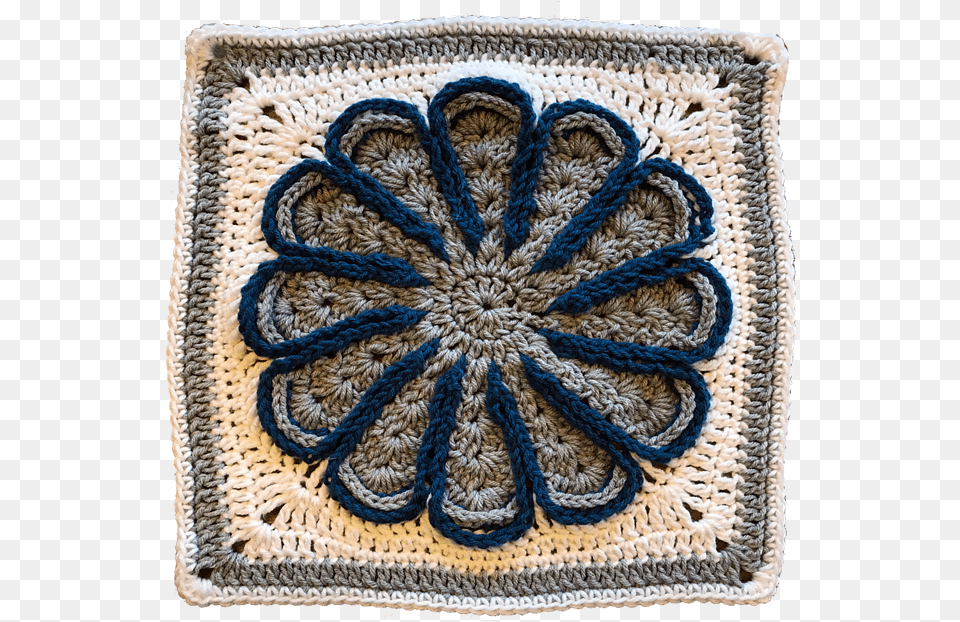 Crochet Flower Granny Square Patterns Featuring Crochet Square Pattern Flower, Cushion, Home Decor, Rug, Accessories Free Png Download