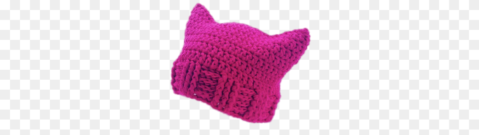 Crocheted Pink Pussyhat, Clothing, Cushion, Hat, Home Decor Free Png Download
