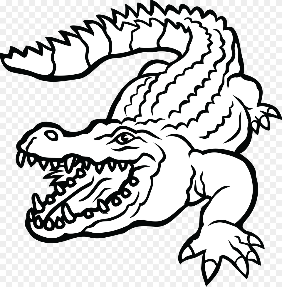 Crocodile Black And White Clipart Clip Art Images, Animal, Reptile, Dinosaur, Face Free Png