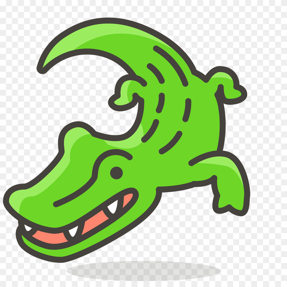 Crocodile Emoji Clipart, Animal, Reptile Free Png