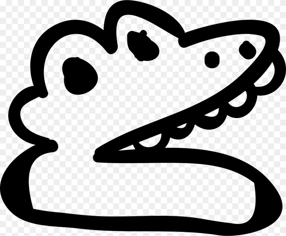 Crocodile Head Toy Smile Crocodile Cartoon Head, Clothing, Hat, Stencil, Cowboy Hat Free Png Download