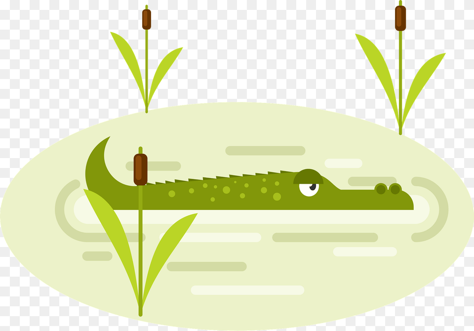 Crocodile In Water Clipart, Animal, Reptile Free Png Download