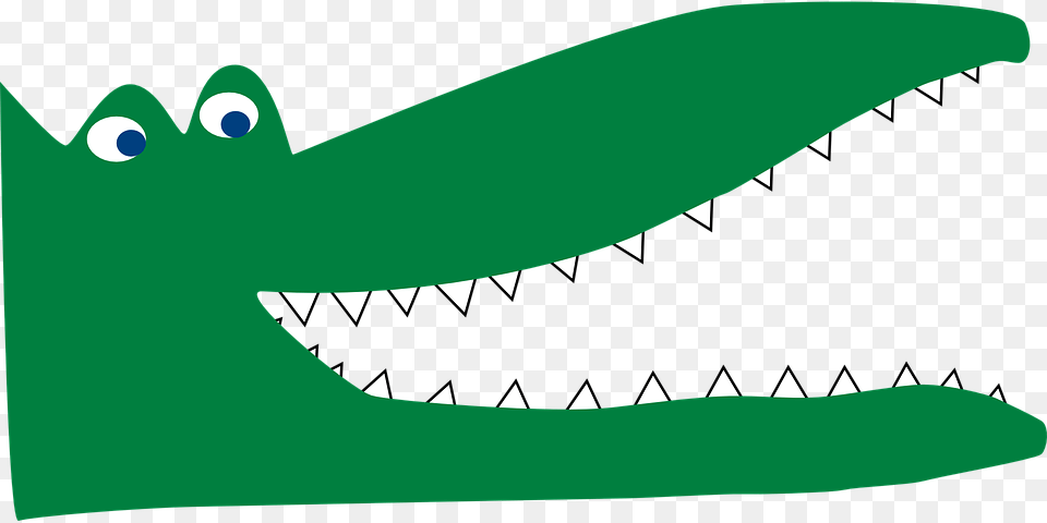 Crocodile Lizard Eyes Green Mouth Sharp Dangerous Crocodile Cartoon Open Mouth, Body Part, Person, Teeth, Animal Png Image