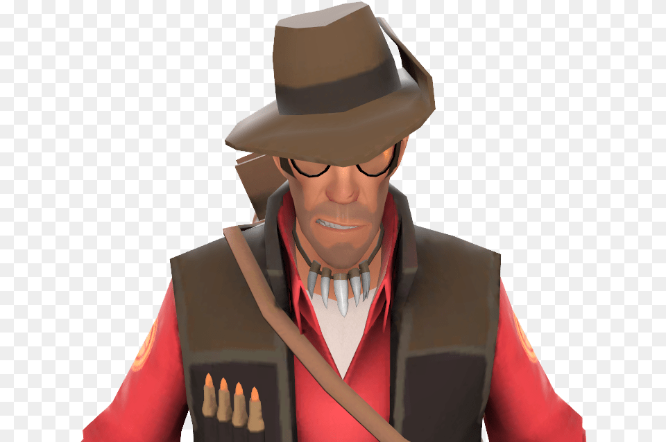 Crocodile Smile Sniper Tf2 Teeth, Clothing, Hat, Vest, Accessories Free Png Download