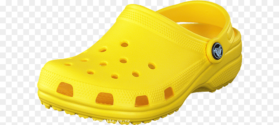Crocs Classic Clog Kids Lemon Yellow Crocs, Clothing, Footwear, Shoe, Clogs Free Transparent Png