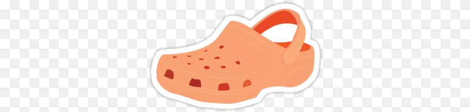 Crocs Drawing Sticker Transparent U0026 Clipart Orange Croc Sticker, Clothing, Footwear, Shoe, Clogs Free Png Download