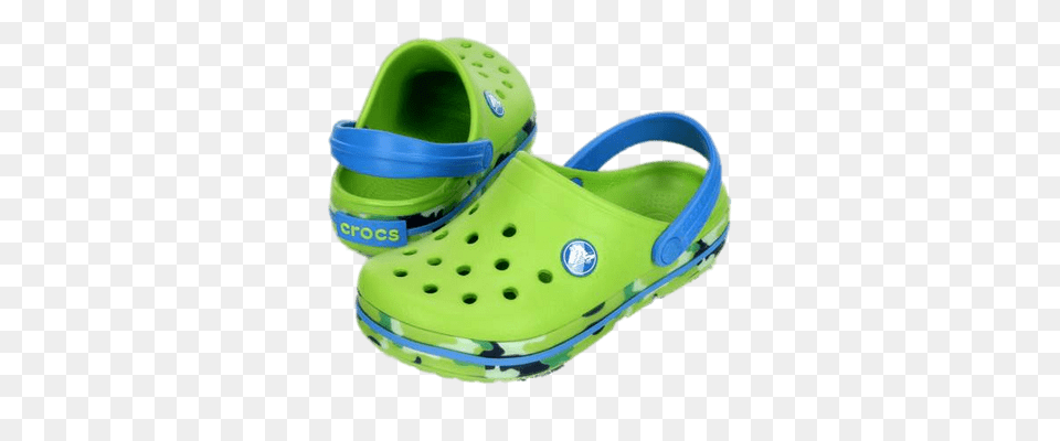 Crocs Green And Blue Clogs Clothing, Footwear, Shoe Free Transparent Png