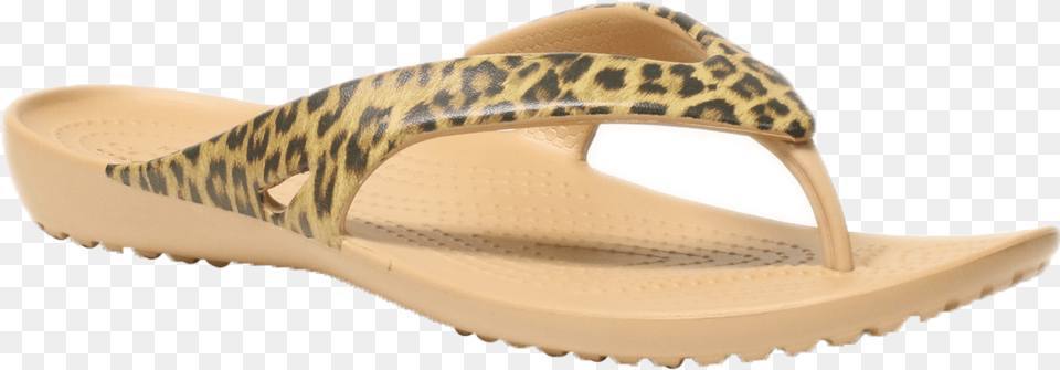 Crocs Kadee Ii Leopard Print Gold Ballet Flat, Clothing, Footwear, Sandal, Flip-flop Png