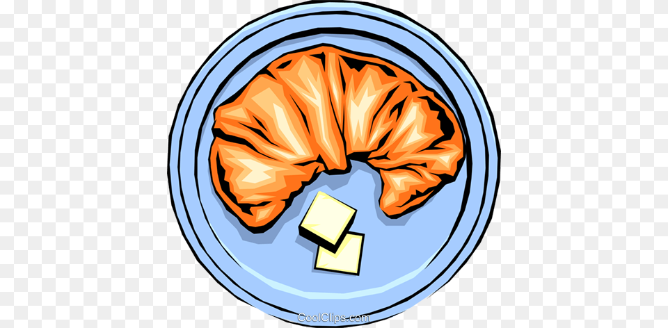 Croissant With Butter Royalty Vector Clip Art Illustration, Food, Adult, Male, Man Free Png