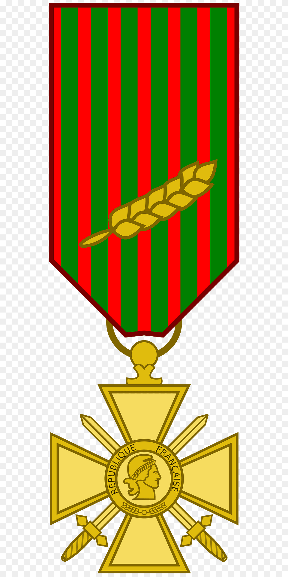 Croix De Guerre Clipart, Emblem, Symbol, Person, Gold Free Png Download