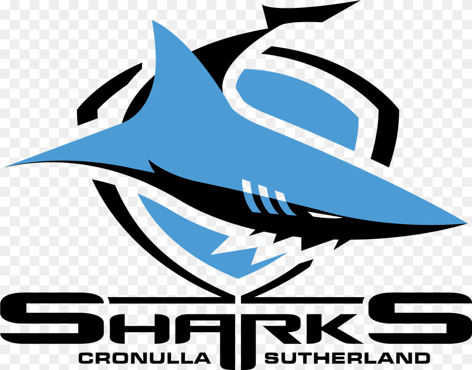 Cronulla Sutherland Sharks Logo, Animal, Sea Life, Fish, Shark Free Transparent Png